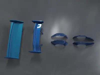 Spoiler tuning part auto 3D model