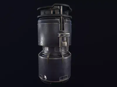 3D Sci-fi Grenade Low-poly 3D model