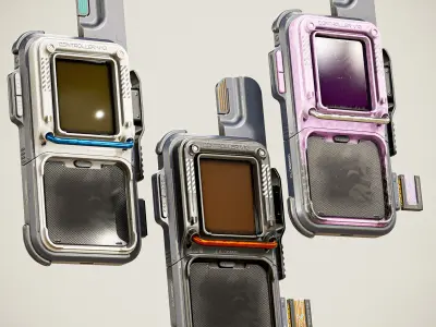 Sci-fi Controller V10 PBR Low-poly 3D model