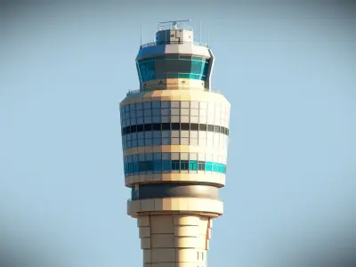 Airport Control Tower Atlanta 3D model