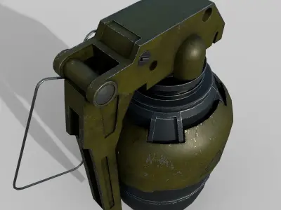 Futuristic grenade concept Low-poly 3D model