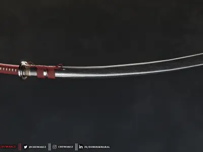 Katana Samurai Sword - Honjo Masamune - Realistic Weapon Low-poly 3D model