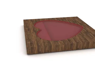 3D jakuzi model hearth model Low-poly 3D model