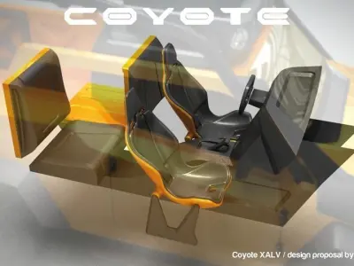 Performance Car Seat with Rails Free 3D model