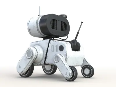Dog Robot RIG 3D model