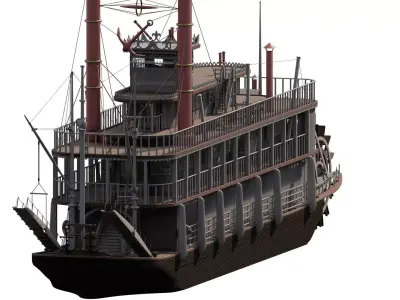 AMERICAN STEAM SHIP 3D model