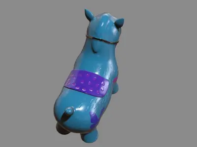inflatable Horse toy kids Low-poly 3D model