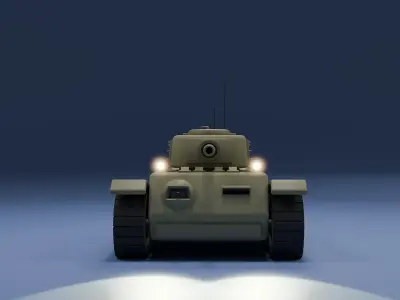 Low Poly Tank Low-poly 3D model