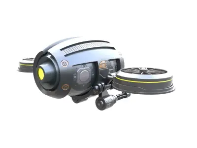 Space Drone SciFi Low-poly 3D model