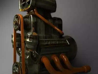 Engine steam - steam 3D model