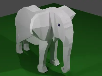 Elephants elephant with eyes 3D model