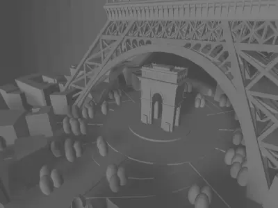 Love For Paris - LED Light Up Diorama 3D print model