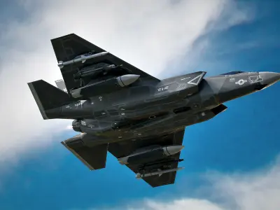 F35C Lightning II - Rigged - with high resolution textures Low-poly 3D model