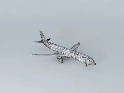 AirAtlanticOcean Airbus A321 with interior Free 3D model