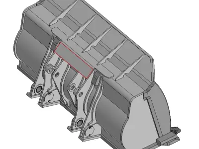 Slag bucket for Caterpillar 973K Loader 3D model