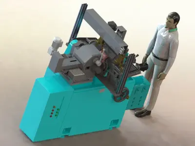 Automatic loading of centerless grinding machine 3D model