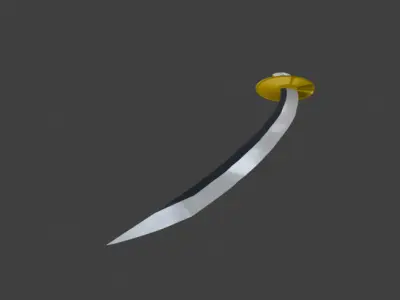  White Katana Zoro Free 3D model