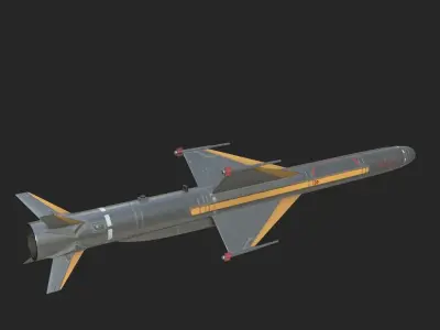 KD-88 air-to-surface missile AKD88 missile C-802AKG Low-poly 3D model