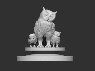 Owl Family 3d print  3D model