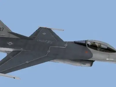F-16C Fighting Falcon USAF Low-poly 3D model