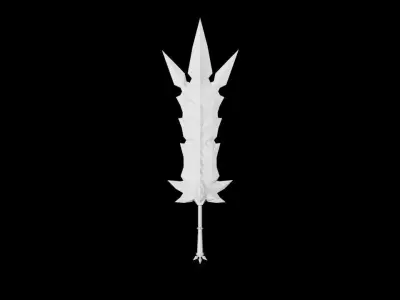 Dark Omen Greatsword Low-poly 3D model