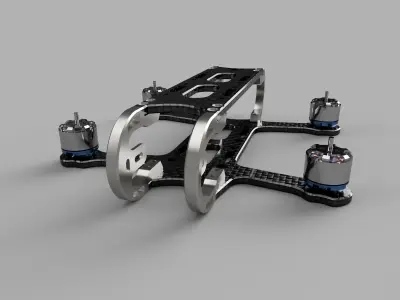 Racing FPV Drone Frame 3 3D Printing 3D print model
