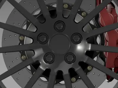 Subaru BRZ STI wheel 3D model