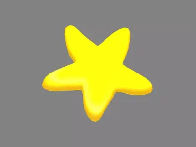 Cartoon starfish Low-poly 3D model