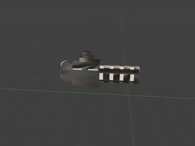 Battle Ship 48 - Heavy Rifle Laser Turret  Low-poly 3D model
