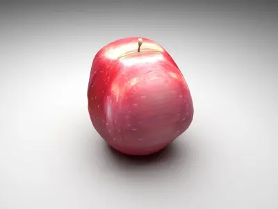Worm In Apple 3D model
