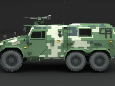 China Army Dongfeng Warrior Armored vehicle 3D model