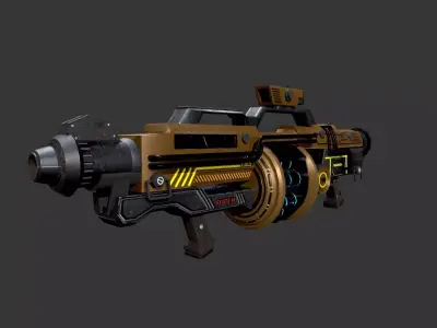 Sci-Fi Gunade  Low-poly 3D model