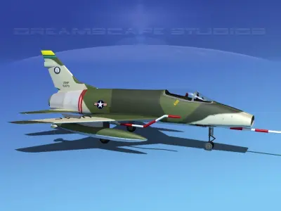 North American F-100E  Super Sabre GaNG 3D model