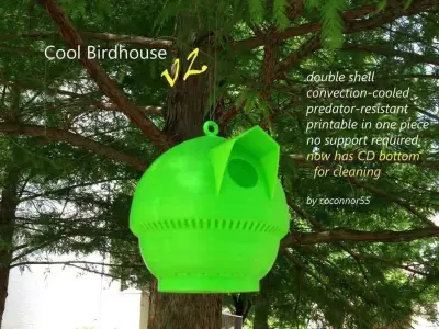 Cool Birdhouse v2 Free 3D print model