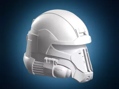 Futuristic Sci-Fi Armor Helmet Design 3D print model