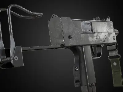 Ingram MAC-10 - PBR Game Ready Free low-poly 3D model
