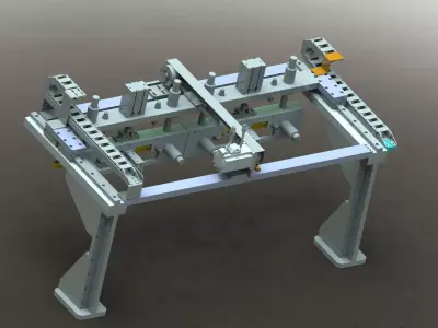The gantry loading and unloading mechanism 3D model
