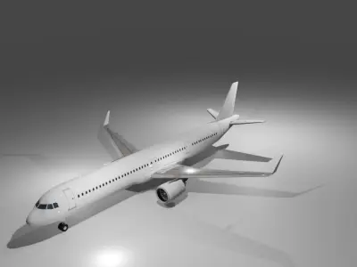 Airbus a321neo 3d model Low-poly 3D model