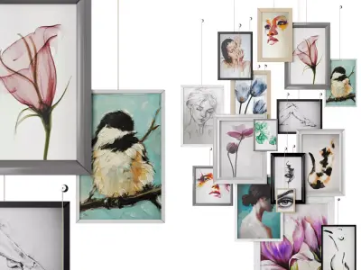 Pic set 09 Collection of drawings 3D model