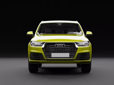 Audi Q7 Tfsi e Yellow Dark 3D model