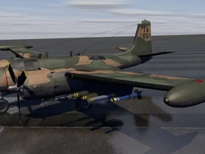 Douglas B-26K Counter Invader 3D model