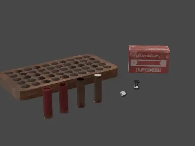 12 Gauge Ammo Pack Game-ready Free low-poly 3D model