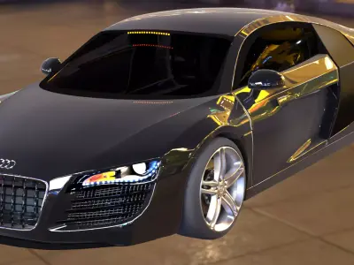 Audi r8 3d model Free 3D model