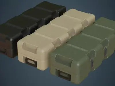Military Case 3B Low-poly 3D model