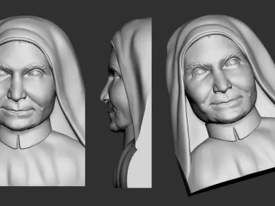 maria teresa nun Portrait 3D print model