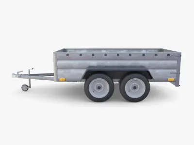 Cargo Trailer v7 Low-poly 3D model