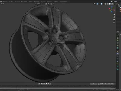 Car rim for tire 3D model