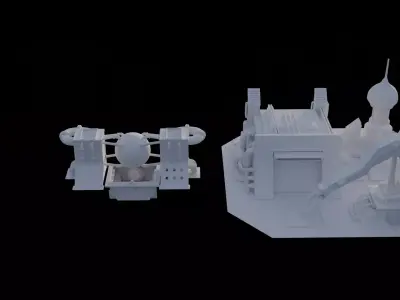 Red Alert 2 Soviet Buildings 3D model