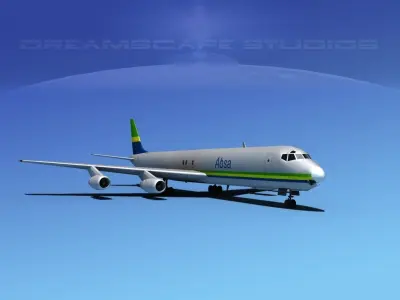 Douglas DC-8-63F ABSA Cargo 3D model
