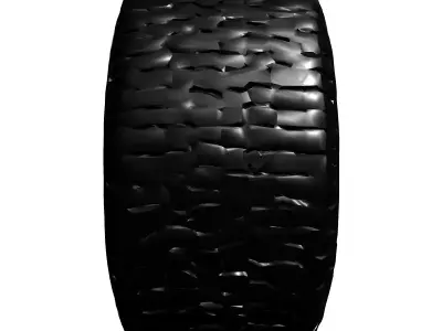 Detailed Vehicle Tire and Rim Low-poly 3D model